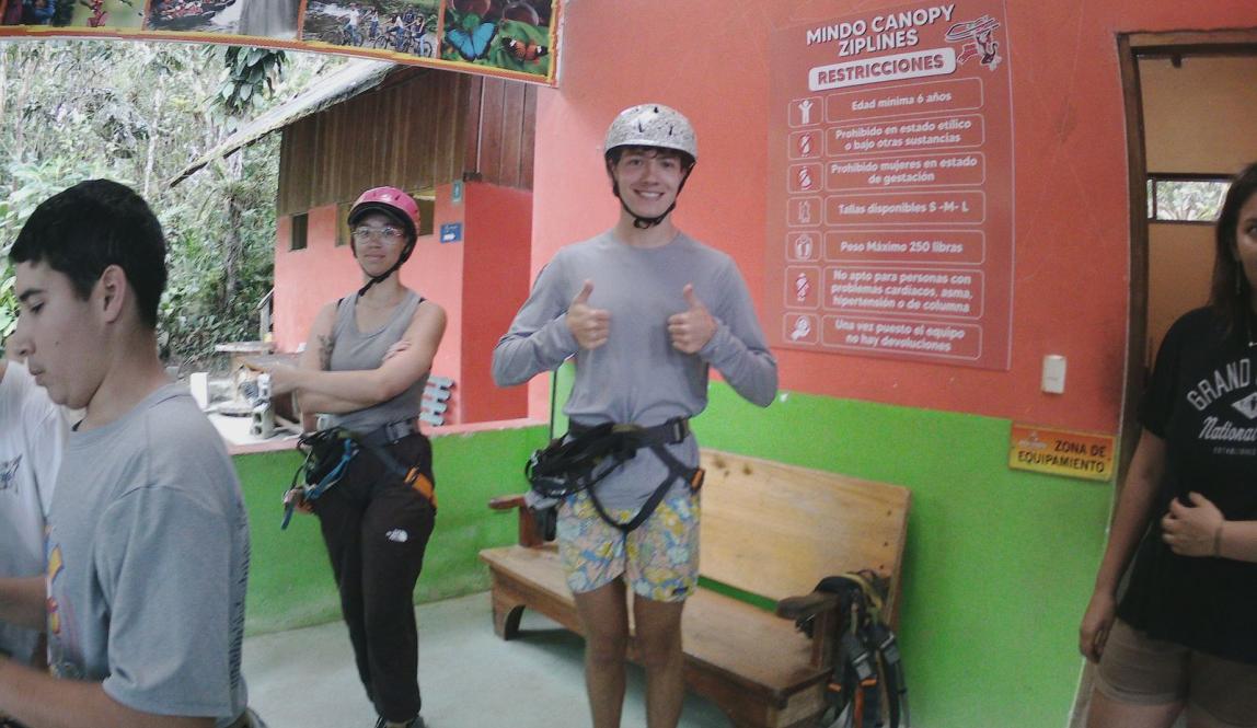Ziplining in Mindo