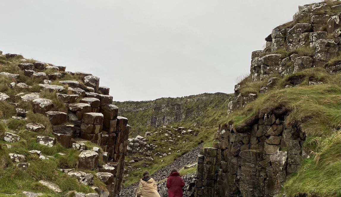 Exploring at the Giant’s Causeway