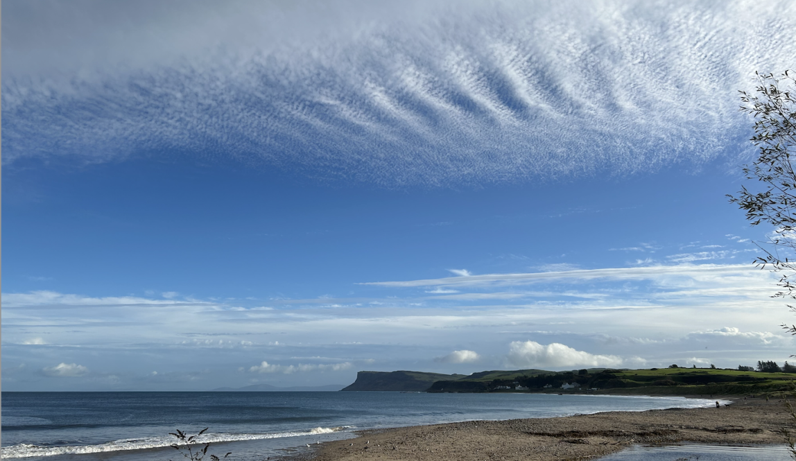 View of a beach and cliffs