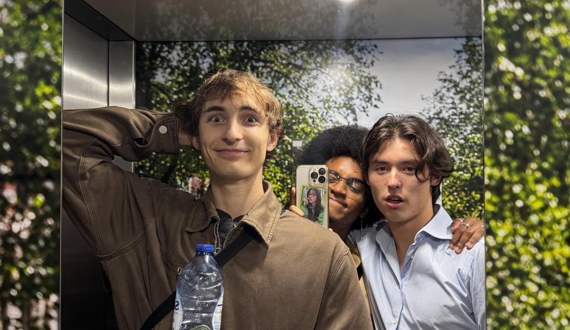 Group Photo in a mirror