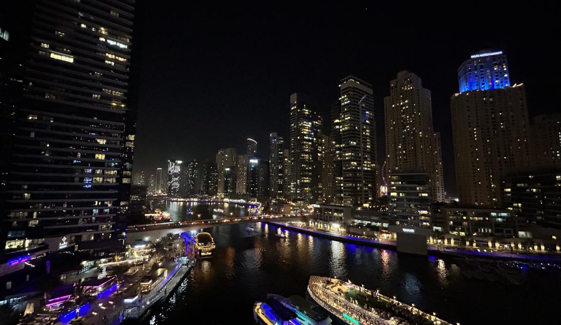 nightime skyline Dubai