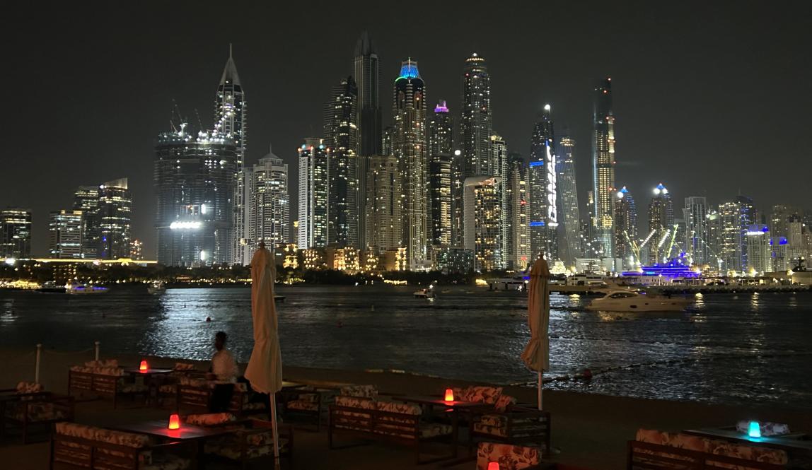 nightime shot of dubai