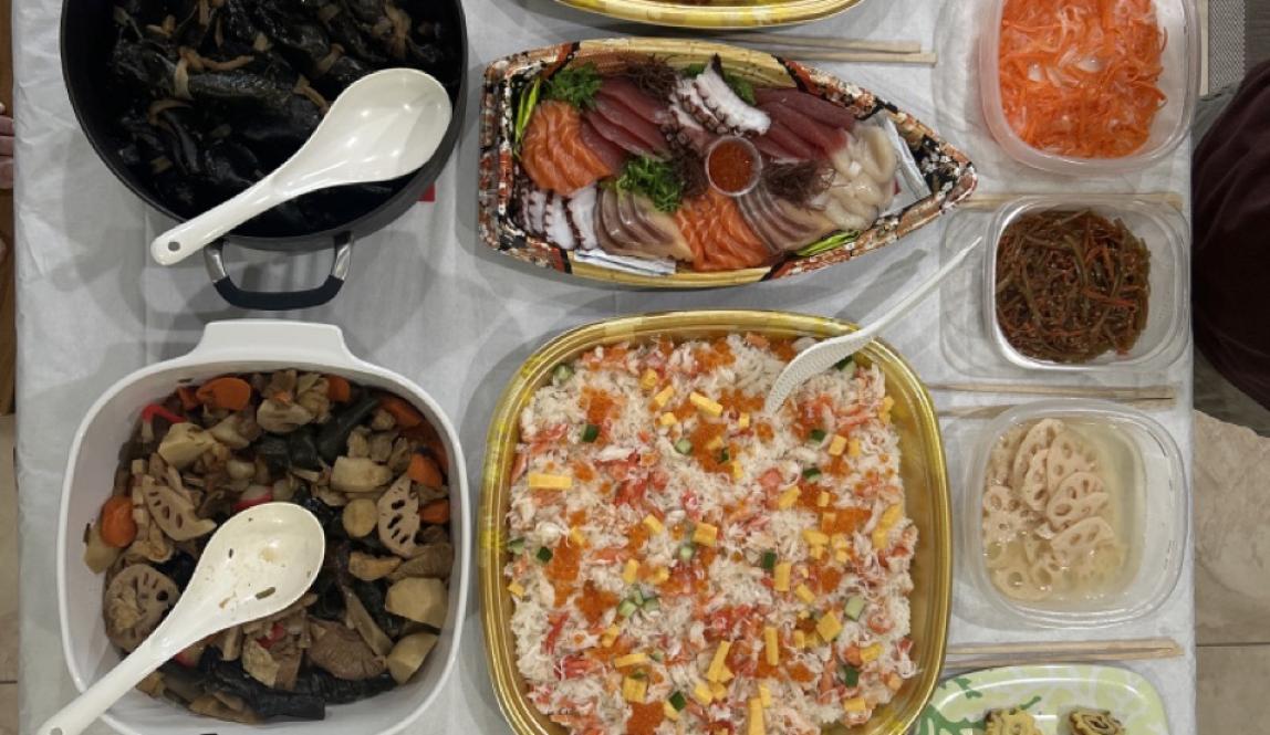 My family's food spread this New Years day