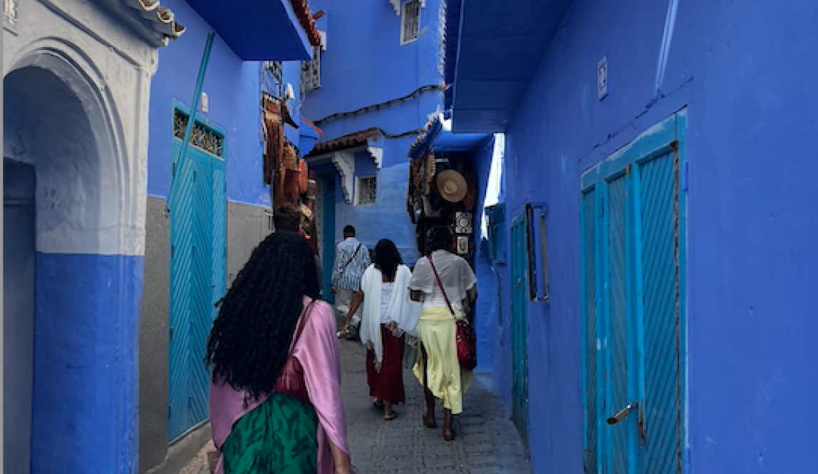 Very blue street of Chefchaouen