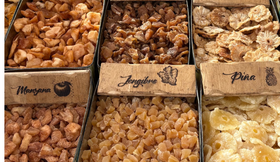 Boxes of dried fruit 