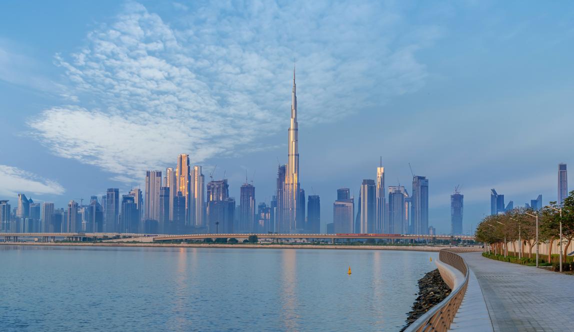 Dubai waterfront and skyline