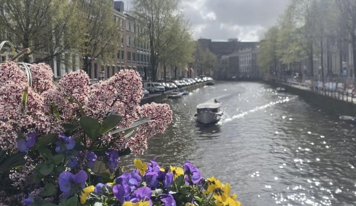 A canal in Amsterdam, Netherlands