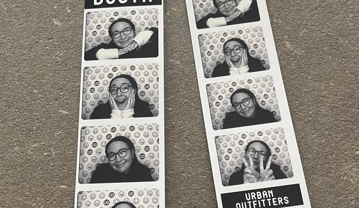 Pictures taken in a photo booth Glasgow, Scotland
