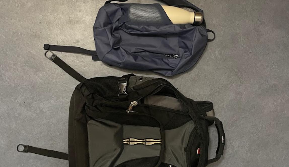 Backpack, smaller backpack, toiletry bag