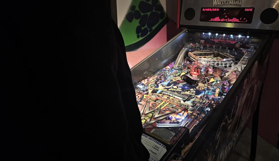 Playing pinball at Jo&Joe, above IKEA Europaplatz!