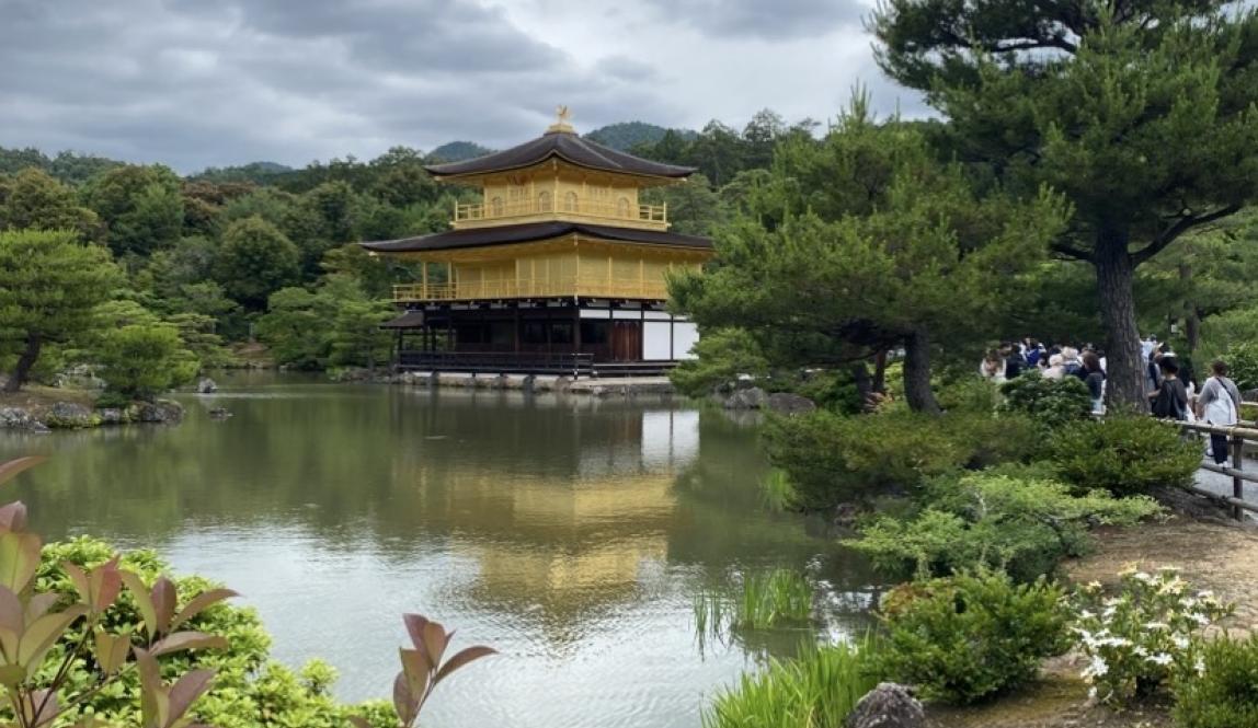 The Golden Pavilion in Kyoto.