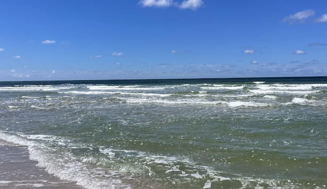 ocean waves on sand