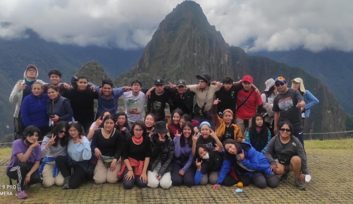 My high school class and me in Machu Picchu in Peru