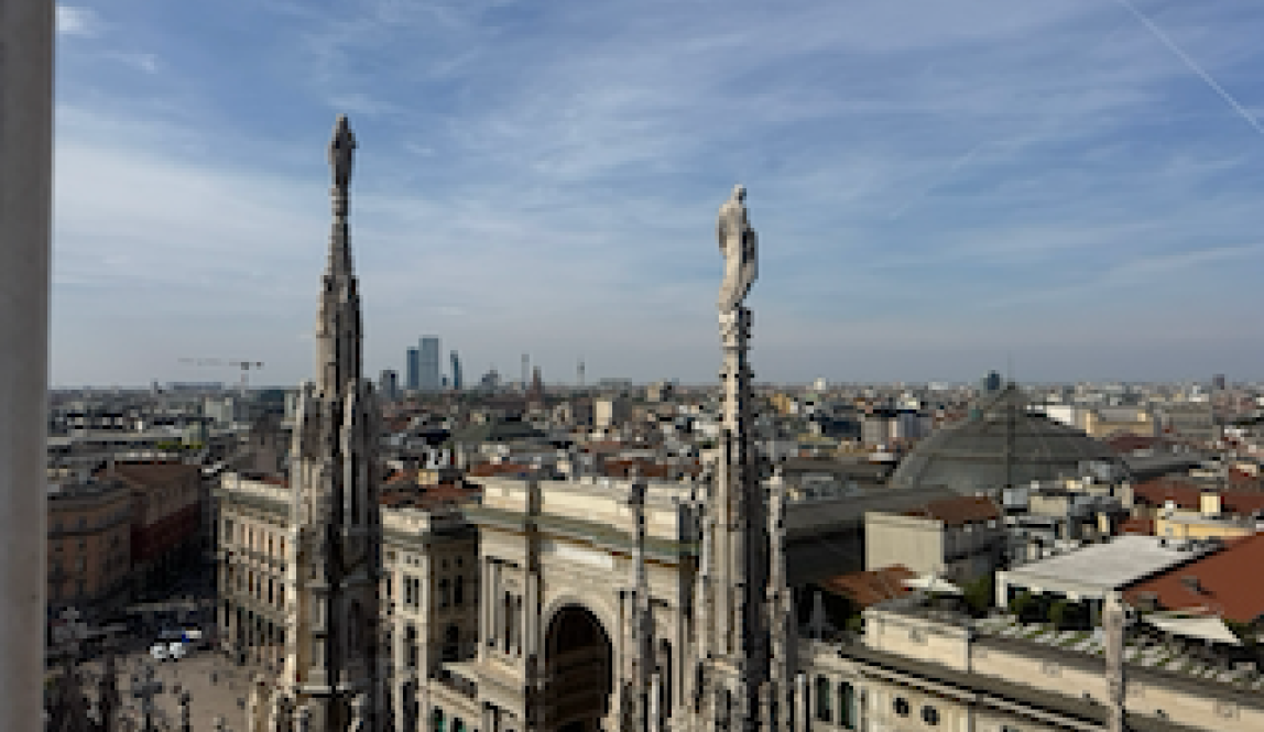 An image from the top of the Duomo in Milan