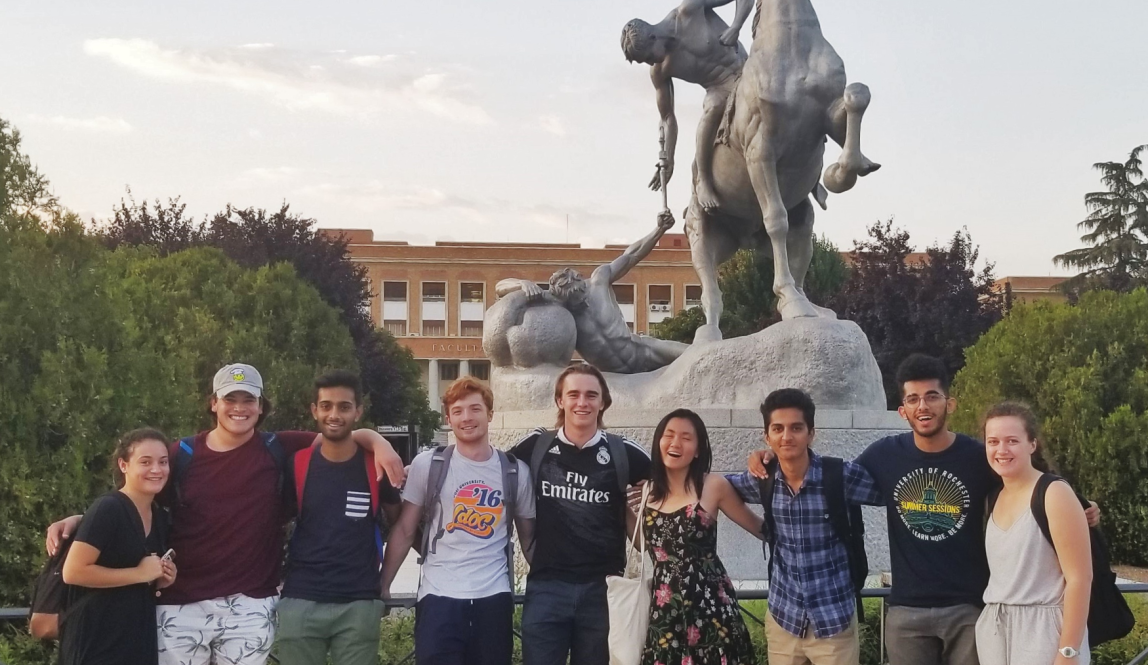 IES Abroad Madrid students on a class excursion at Complutense University