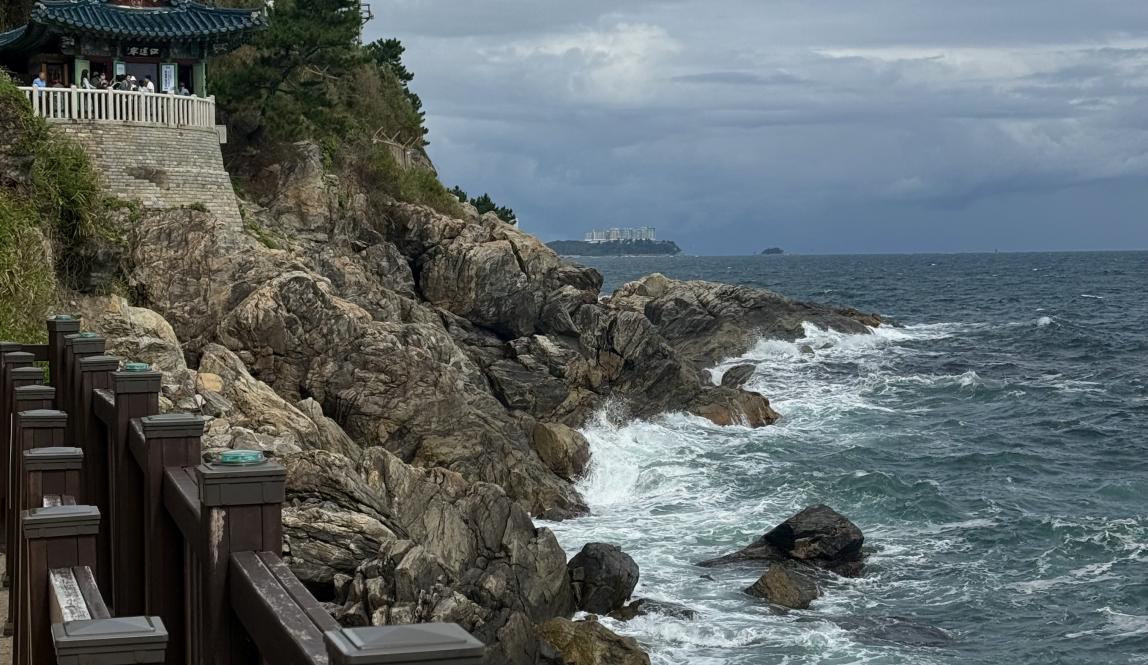 Temple on a seaside cliff