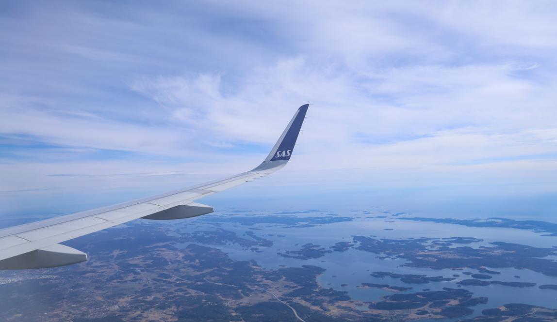 The view from the plane above Stockholm, Sweden on a Member States trip.