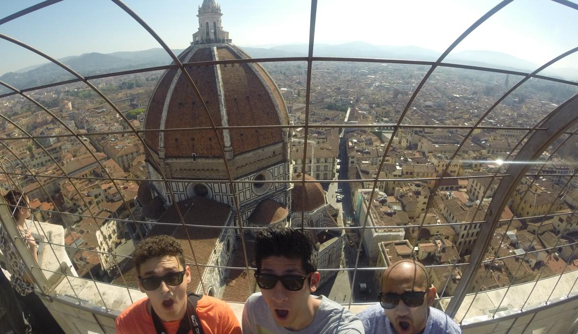 Three Bros Climbing a Bell Tower