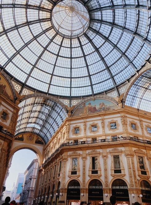 a stunning photo of Galleria Vittorio Emanuele II shopping center in Milan