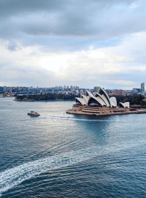 aerial view of the sydney opera house