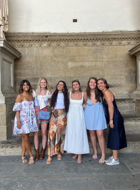 Group photo of all of my friends from Wofford in Florence for the weekend