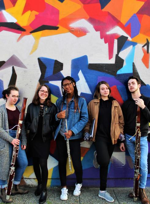 Group of students holding their instruments