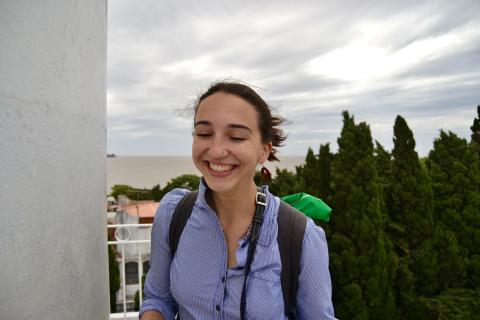 Sarah on a lighthouse  Colonia, Uruguay