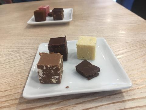 A plate of chocolates