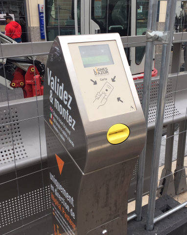 A Ticket Validation Machine For the Trams in Nice