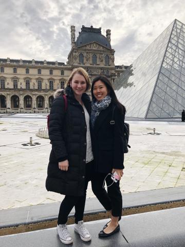 My Roommate and I at the Louvre