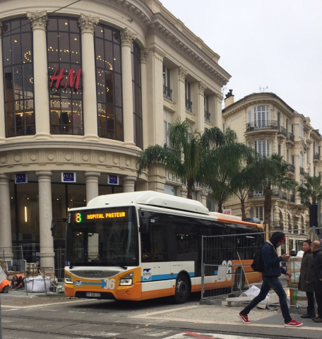 A Bus on Avenue Jean Medecin in Nice