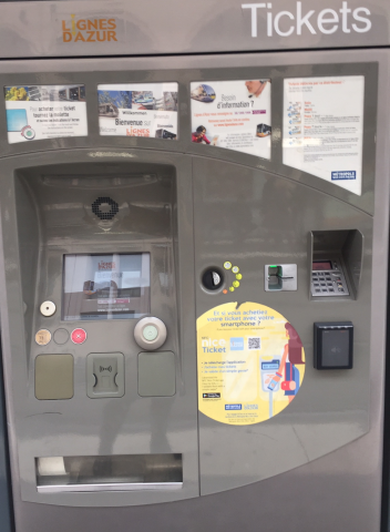 The Ticket Machine for the Trams in Nice