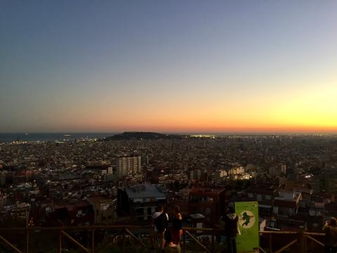 Barcelona at Sunset