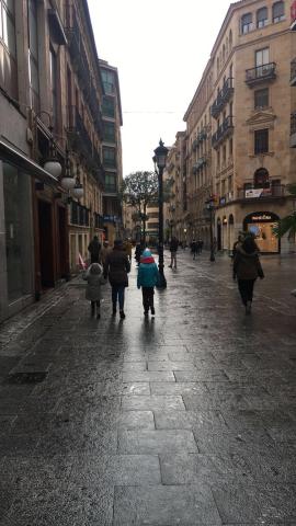 Salamanca's Calle Toro Post-Rain