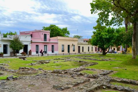 Ruins of early Portuguese settlements in Colonia, Uruguay