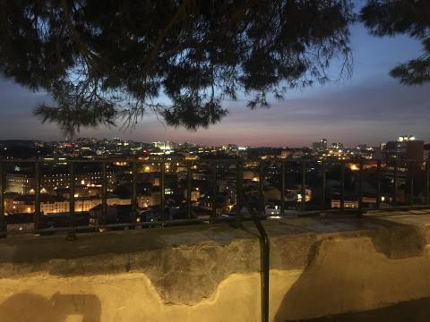 The lights of Lisbon at night