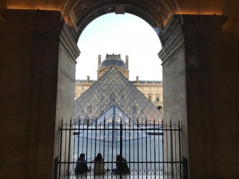 From inside the Louvre