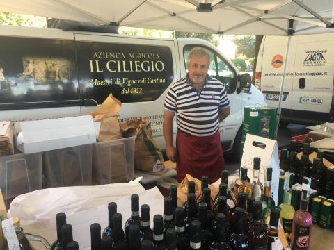 Pasquale at the Siena Organic Market