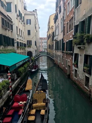 gondolas on the canal 