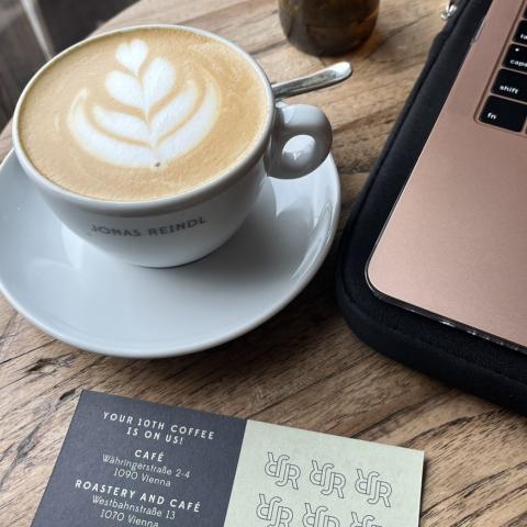 stamp card & cappuccino