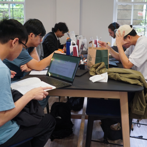 Students studying at the IES Abroad London Center.