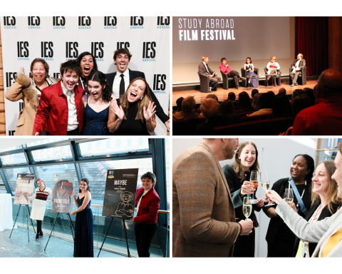 A collage of people at a film festival