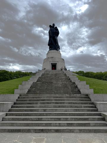 Stairs Leading up to a Statue