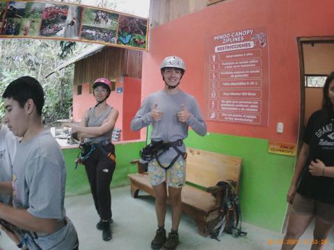 Ziplining in Mindo