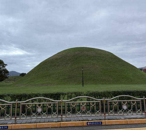 This is a photo of one of the Daereungwon Ancient Tombs.