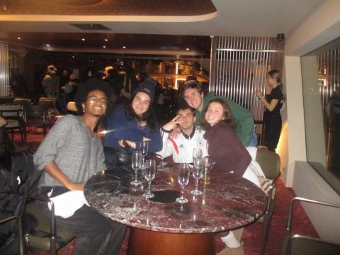 People posing for a photo on a cruise