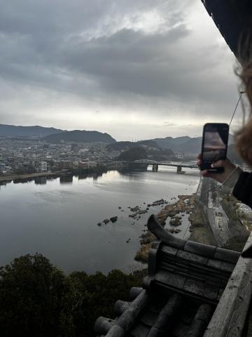 View from Inuyama castle of the Kiso River and neighboring Gifu Prefecture