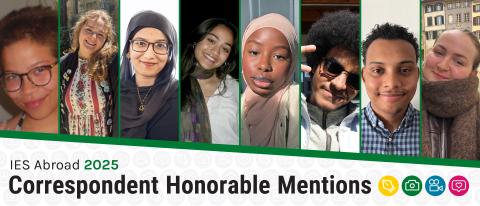 A collage showing the eight 2025 Correspondent of the Year Honorable Mentions