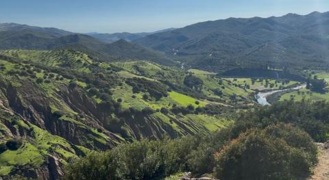 A view of the Rif mountains and surrounding landscape