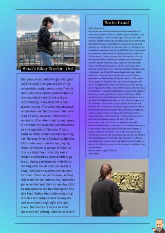 The second page for the third issue of Der Wöchentliche Wiener, featuring columns.